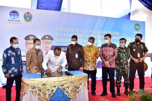 Edy Rahmayadi Resmikan IPA Denai Kapasitas 240 Liter/Detik, Kejar Target Penuhi Kebutuhan Air Bersih